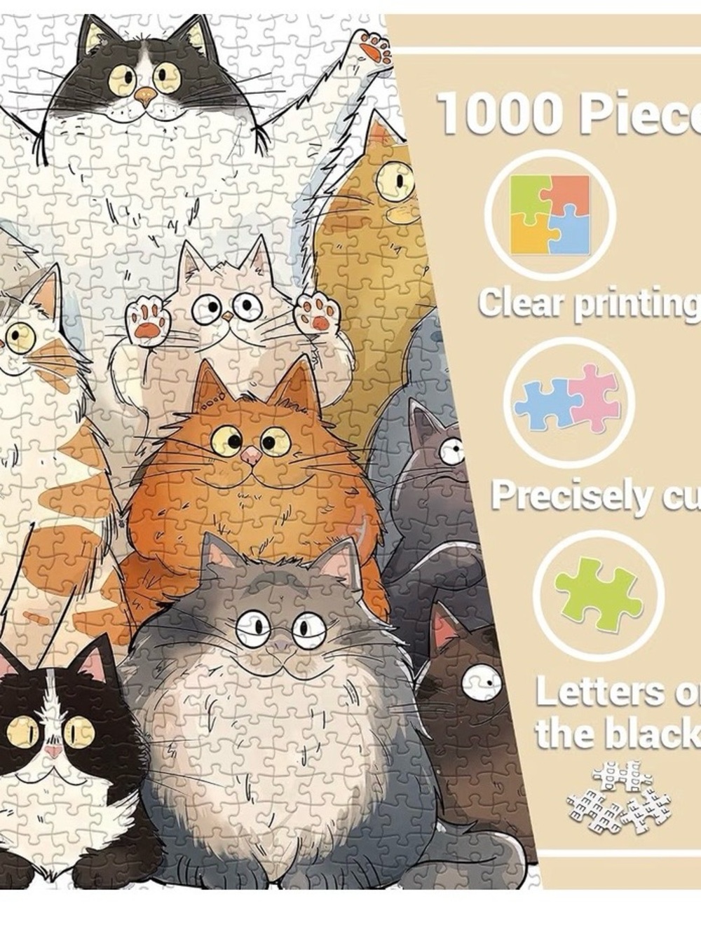 Colorful Cat Crew Puzzle - Multicolored - Picture 7 of 8